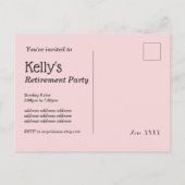 muziek pensioen uitnodigingskaart uitnodiging briefkaart (Achterkant)