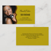 Muziek Performer Elegant Photo Visitekaartje (Voorkant / Achterkant)