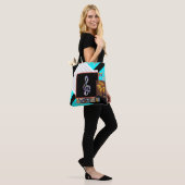 Muziek personeel tote bag (Op model)