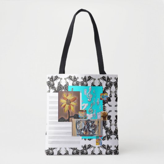Muziek personeel tote bag (Voorkant)