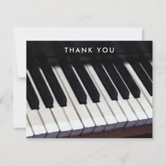 Muziek Piano Bedankkaart (Voorkant)