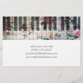 muziek piano bloemontwerp flyer (Achterkant)