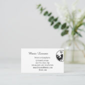 Muziek Piano Guitar Lessen Visitekaartje leraar (Staand voorkant)