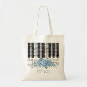 muziek piano Hydrangea bloemen naam Tote Bag (Voorkant)