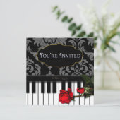 MUZIEK/PIANO-INVITATIE - MULTI-DOELSTELLING KAART (Staand voorkant)