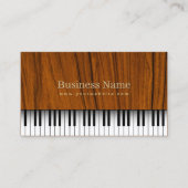 Muziek Piano Keys Elegant Hout Piano Musical Visitekaartje (Voorkant)