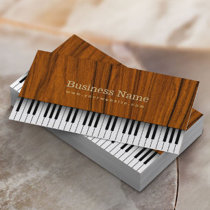 Muziek Piano Keys Elegant Hout Piano Musical Visitekaartje