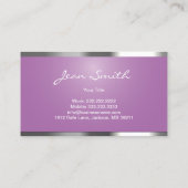 Muziek Piano Keys Elegant Paarse Visitekaartje (Achterkant)
