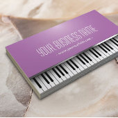 Muziek Piano Keys Elegant Paarse Visitekaartje