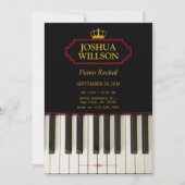 Muziek Piano Keys recital concert Kaart (Voorkant)