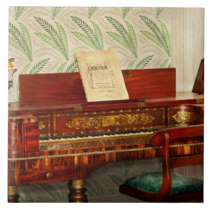 Muziek - Piano - Kleine vierkante vleugel Tegeltje