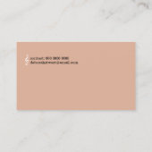 Muziek Piano-leraar Elegant Dusty Roos Visitekaartje (Achterkant)