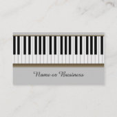 Muziek Piano Lessons Teacher Instructor Tutor Visitekaartje (Achterkant)
