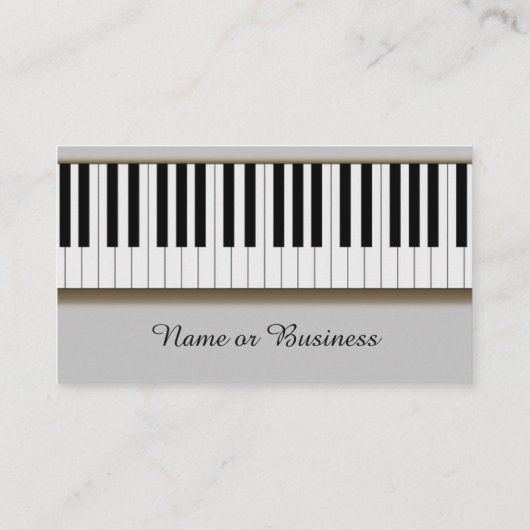 Muziek Piano Lessons Teacher Instructor Tutor Visitekaartje (Achterkant)