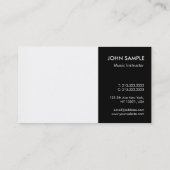 Muziek Piano Lessons Teacher Visitekaartje (Achterkant)