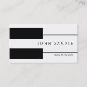 Muziek Piano Lessons Teacher Visitekaartje (Voorkant)