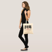 Muziek Piano Pink Bow Naam Tote Bag (Voorkant (model))