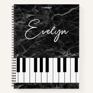 Muziek Piano Thema Spiraal Notebook Pianist  Notitieboek