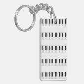 Muziek: Piano-toetsenbordpatroon Sleutelhanger (Voorkant Links)