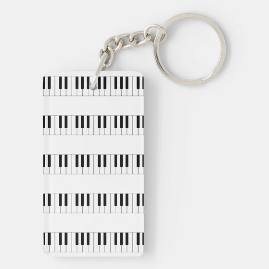 Muziek: Piano-toetsenbordpatroon Sleutelhanger (achterkant)