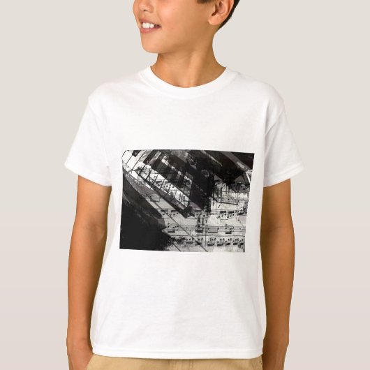 muziek, pianodecor (10) t-shirt (Voorkant)