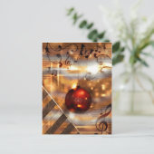 Muziek pianoleraar Kerst Vakantie Feestdagenkaart (Staand voorkant)