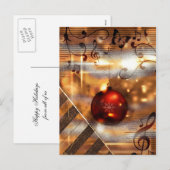 Muziek pianoleraar Kerst Vakantie Feestdagenkaart (Voorkant / Achterkant)