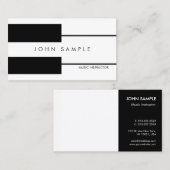 Muziek Pianolessen Professionele Instructeur Visitekaartje (Voorkant / Achterkant)