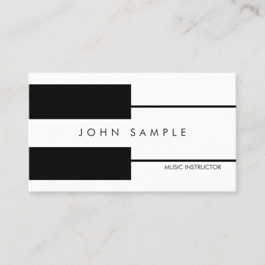 Muziek Pianolessen Professionele Instructeur Visitekaartje (Voorkant)