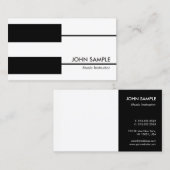 Muziek Pianolessen Professionele Instructeur Visitekaartje (Voorkant / Achterkant)