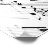 Muziek: Pianotoetsen en notities afdrukken Poster (Hoek)