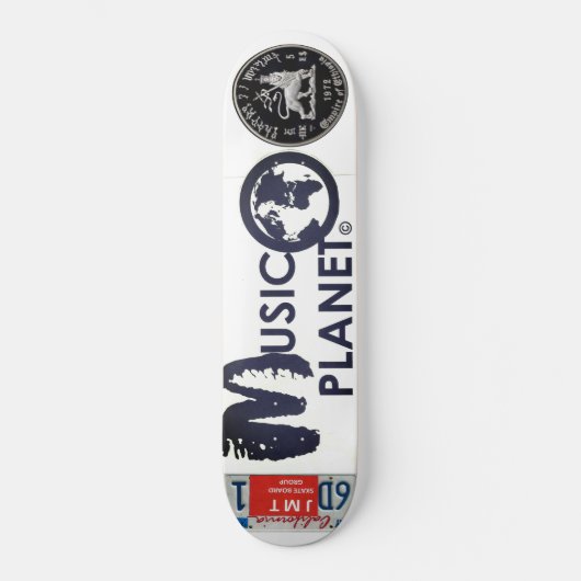 MUZIEK PLANET-skateboard Persoonlijk Skateboard (Voorkant)