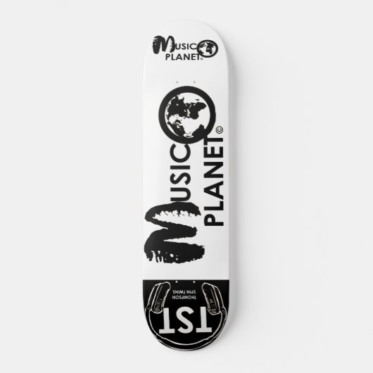 MUZIEK PLANET-skateboard Persoonlijk Skateboard (Voorkant)