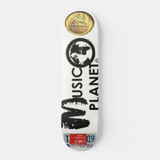 MUZIEK PLANET-skateboard Persoonlijk Skateboard (Voorkant)