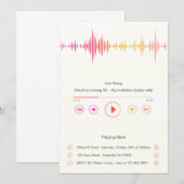 Muziek Player Birthday Uitnodiging (Voorkant / Achterkant)