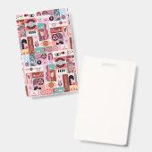 Muziek pop kunst badge (Voor- en achterkant)