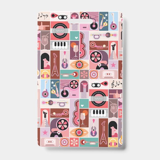 Muziek pop kunst badge (Voorzijde)