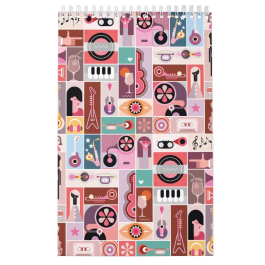 Muziek pop kunst kalender (Hoes)