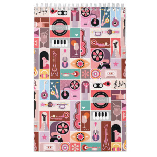 Muziek pop kunst kalender