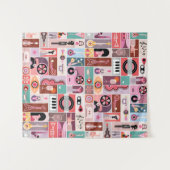 Muziek pop kunst wandkleed (Voorkant (horizontaal))