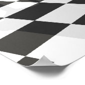 Muziek Poster: Grand Piano en Tegels: 3D-model Poster (Hoek)