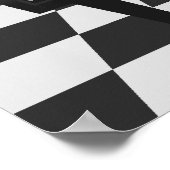 Muziek Poster: Grand Piano en Tegels: 3D-model Poster (Hoek)