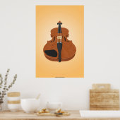 Muziek Poster: Violin 3D-model Poster (Keuken)