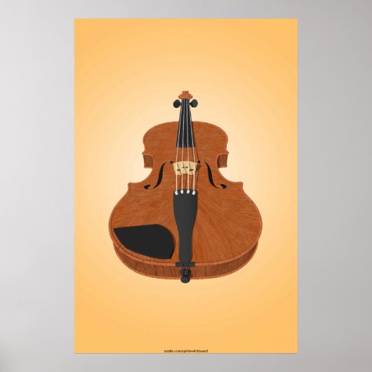 Muziek Poster: Violin 3D-model Poster (Voorkant)