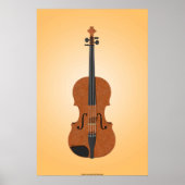 Muziek Poster: Violin 3D-model Poster (Voorkant)