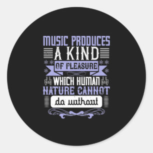 Muziek produceert een soort plezier ronde sticker