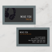 muziek professionele DJ visitekaartje met hoofdtel (Voorkant / Achterkant)