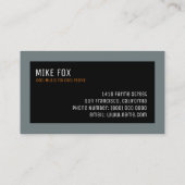 muziek professionele DJ visitekaartje met hoofdtel (Achterkant)