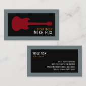 Muziek professionele gitarist visitekaartje (Voorkant / Achterkant)