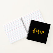 Muziek pulse Notes Clef Frequency Wave Sound Notitieboek (Binnen)